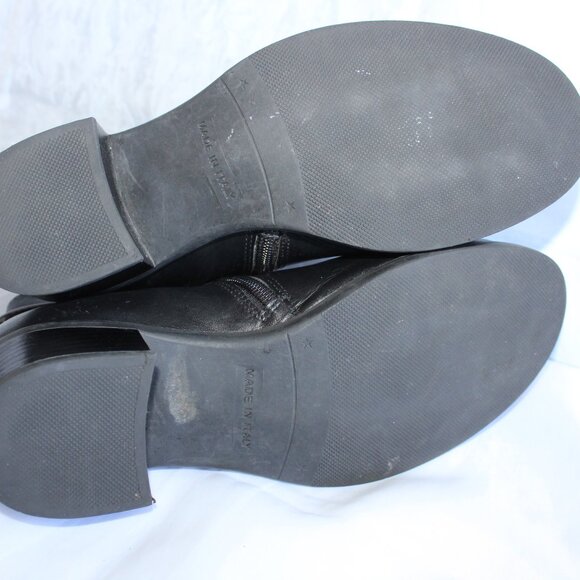 David Tate Miller Women's Black Calfskin Leather Booties Handcrafted In Italy~6~ - Picture 14 of 15